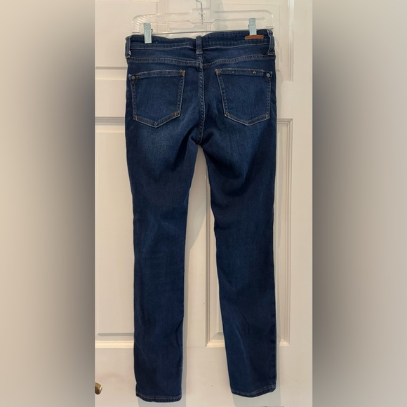 Anthropologie Pilcro & the Letterpress Mid-Rise Dark Wash Skinny Jeans - Size 28 - Picture 5 of 12